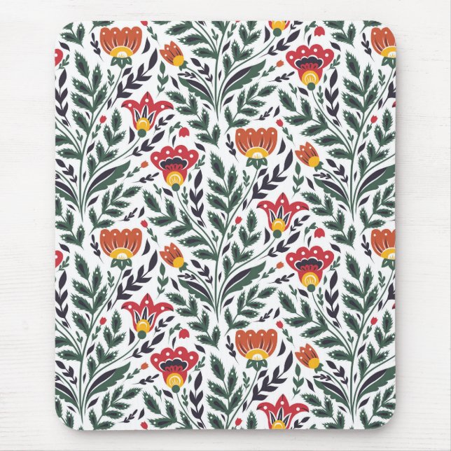Tapis De Souris Modèle floral art populaire (Devant)