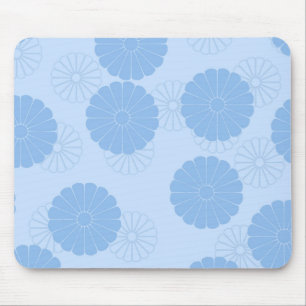 Tapis De Souris Modèle floral bleu