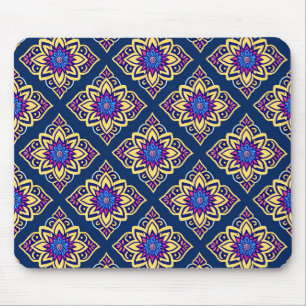 Tapis De Souris Modèle floral coloré Chic Boho géométrique