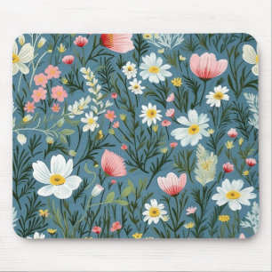 Tapis De Souris Modèle floral Cottagecore de prairie de fleurs sau