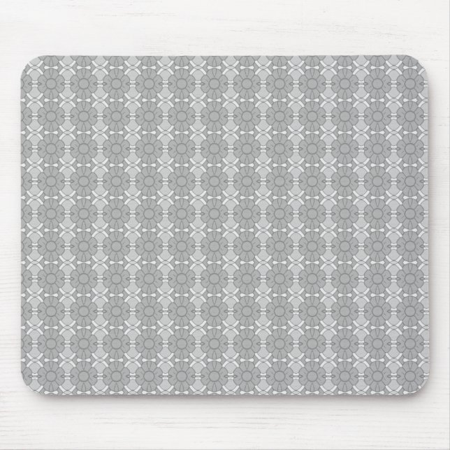 Tapis De Souris Modèle floral gris (Devant)