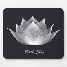 Modèle floral noir et blanc transparent Lotus