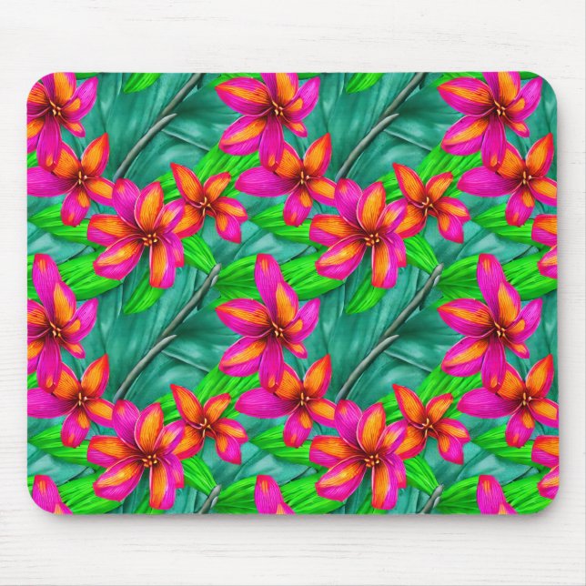 Tapis De Souris Modèle floral Paradis tropical (Devant)