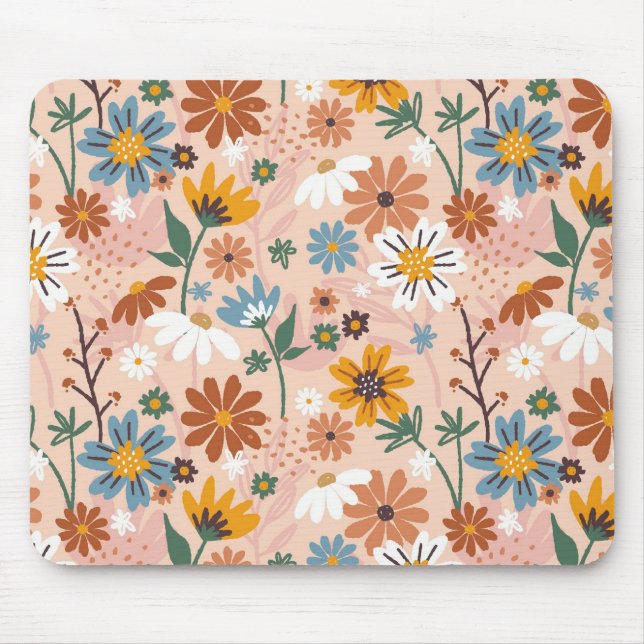 Tapis De Souris Modèle floral peint à la main-23136 (Devant)