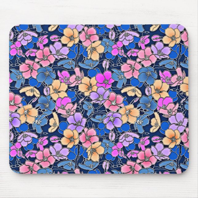 Tapis De Souris Modèle floral stylistique 46 (Devant)