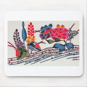 Tapis De Souris Modèle floral vintage japonais KIMONO