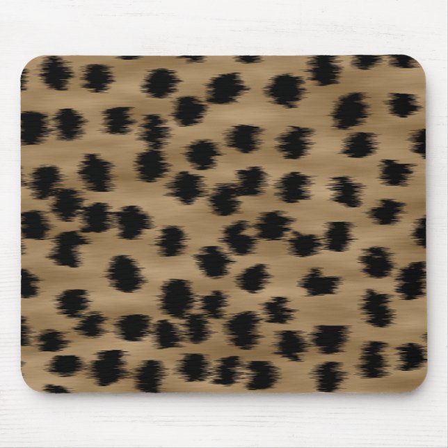 Tapis De Souris Modèle noir et Brown d'impression de guépard (Devant)