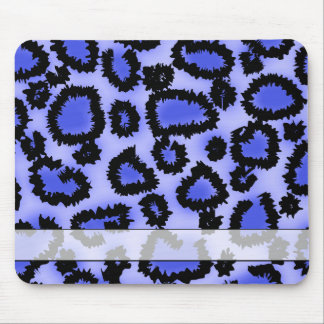 Tapis De Souris Modèle noir et Pourpre-Bleu d'empreinte de léopard