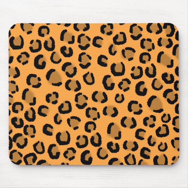 Tapis De Souris Modèle orange, noir et Brown d'empreinte de (Devant)