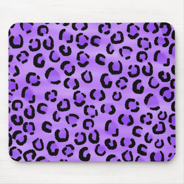 Tapis De Souris Modèle pourpre d'empreinte de léopard (Devant)