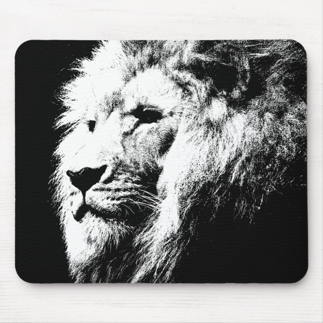 Tapis De Souris Modèle Tête de lion Pop Photo d'art Le King tendan (Devant)