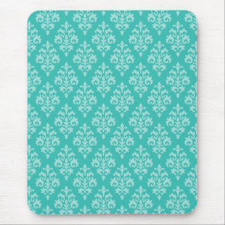 Tapis De Souris Modèle Turquoise vert et Mint Damask