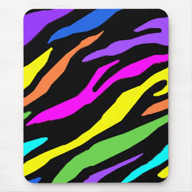 Tapis De Souris Modèle Zèbre coloré - mousepad (Devant)