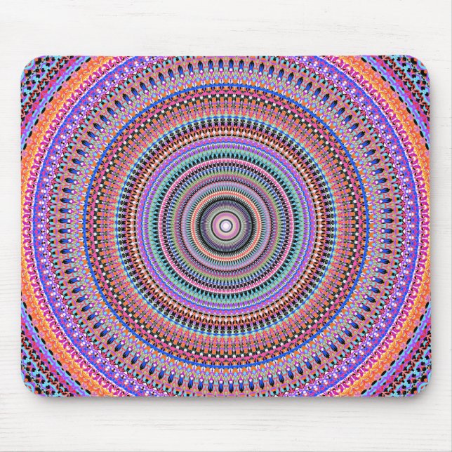 Tapis De Souris modèles de mandala colorés (Devant)