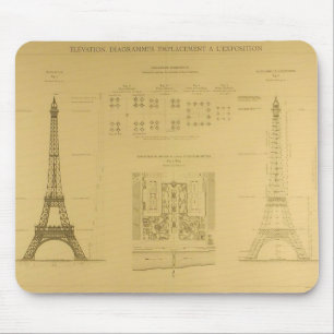 Tapis De Souris Modèles de Tour Eiffel