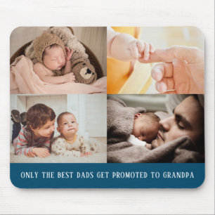 Tapis De Souris Modern Blue 4 Photo Collage pour grand-père