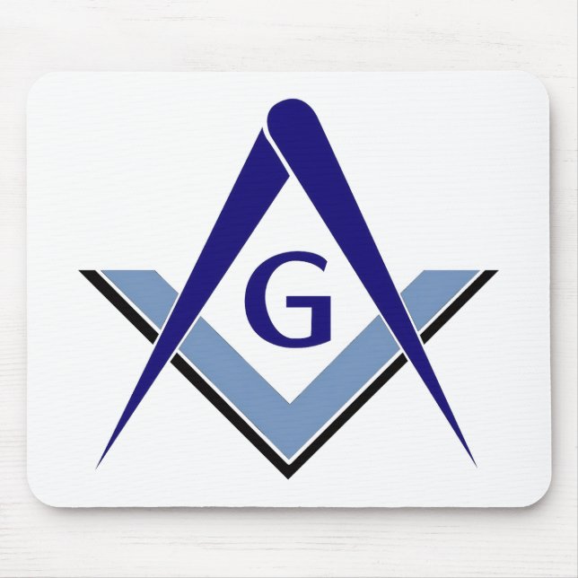 Tapis De Souris Modern Blue Square and Compass (Devant)