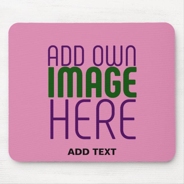 TAPIS DE SOURIS MODERN EDITABLE CUTE HOT PINK IMAGE TEXT TEMPLATE (Devant)