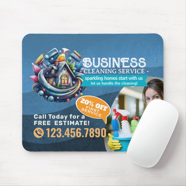 Tapis De Souris Modern House Cleaning Maid Service Housekeeping (Avec souris)