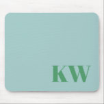 Tapis De Souris Modern Light Blue Monogram Initials Personalized<br><div class="desc">This personalized mouse pad features a clean, minimalist design with a soft light blue background and bold green initial lettering. The simple layout feels modern and polished, making it an easy upgrade for home offices, work desks, or study spaces. Personalize with an initial to create a thoughtful, practical gift that...</div>