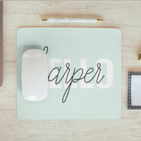 Modern Pastel Mint Bonjour Et Vous Nom