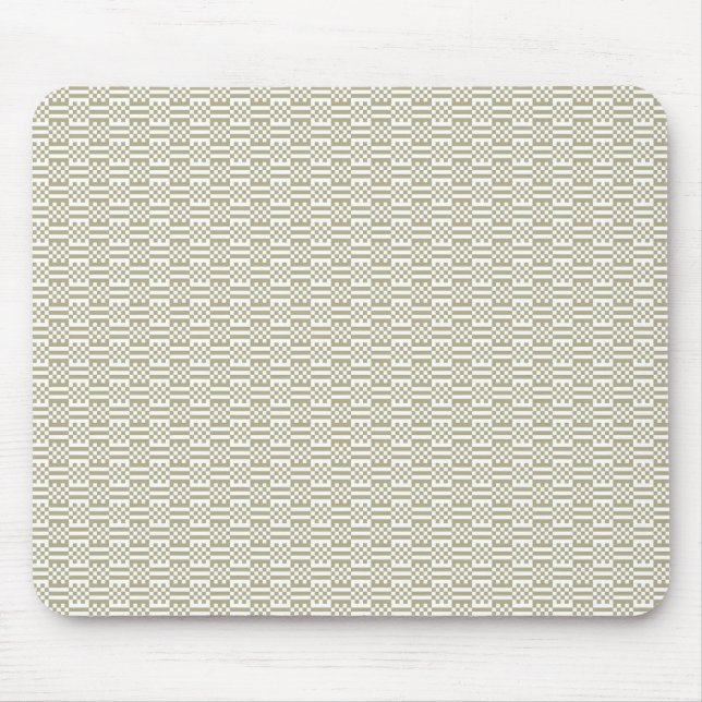 Tapis De Souris Modern Sage Green Geometric Pattern Mouse Pad (Devant)