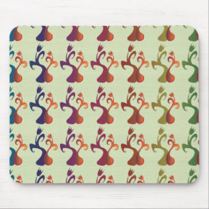 Tapis De Souris Moderne Abstrait Multicolor Tulip Design floral