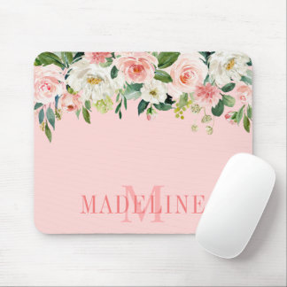 Tapis De Souris Moderne Aquarelle à la mode Pink Florogram