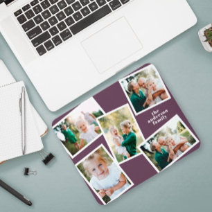 Tapis De Souris Moderne design multi photo famille violet