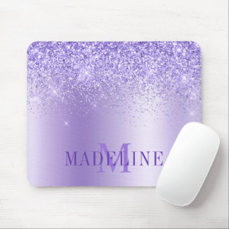 Tapis De Souris Moderne Elégant Monogramme à la mode Parties scint