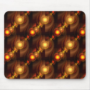 Tapis De Souris Moderne élégant motif d'art abstrait boho or #501