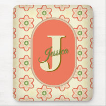 Moderne et personnalisable Monogramme Mousepad