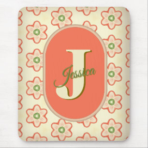 Tapis De Souris Moderne et personnalisable Monogramme Mousepad