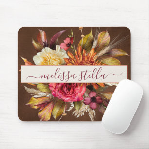 Tapis De Souris Moderne Floral Rustique Audacieux   Cadeau Féminin