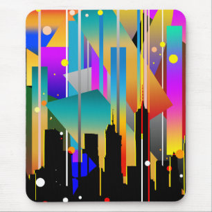 Tapis De Souris Moderne Formes Géométriques Abstraites de New York