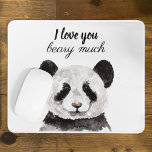 Tapis De Souris Moderne, Je T'Aime À Faire Beaucoup De Panda Noir<br><div class="desc">Moderne,  Je T'Aime À Faire Beaucoup De Panda Noir Et Blanc</div>