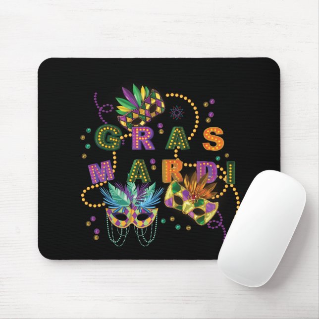 Tapis De Souris Moderne Mardi Gras (Avec souris)