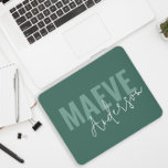 Tapis De Souris Moderne minima typographie sauge vert élégant<br><div class="desc">La typographie minimaliste moderne sauge vert et blanc élégant simple unique design personnalisé de boîtier de téléphone.</div>