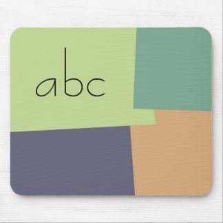 Tapis De Souris Moderne Motif Géométrique de Monogramme de Couleur