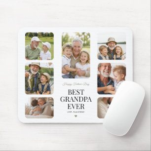 Tapis De Souris Moderne Multi Photo Meilleur Grand-Père Minimalist