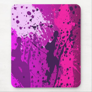 Tapis de souris moderne, rose, violet, vaporisé, a