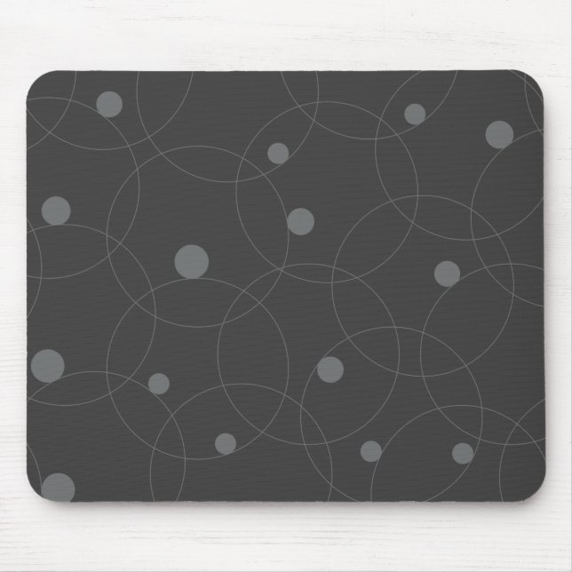 Tapis De Souris Moderne, simple, ludique, amusant motif de cercles (Devant)