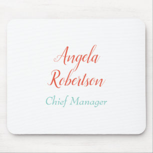 Tapis De Souris Moderne simple minimaliste ajouter le nom