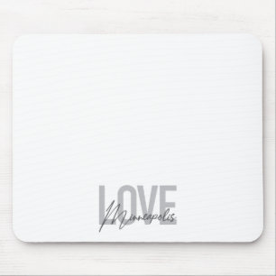 Tapis De Souris Moderne, simple, urbain, Amour cool Minneapolis
