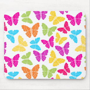Tapis De Souris Moderne Vibrant Arc-en-ciel Butterfly mûre Motif