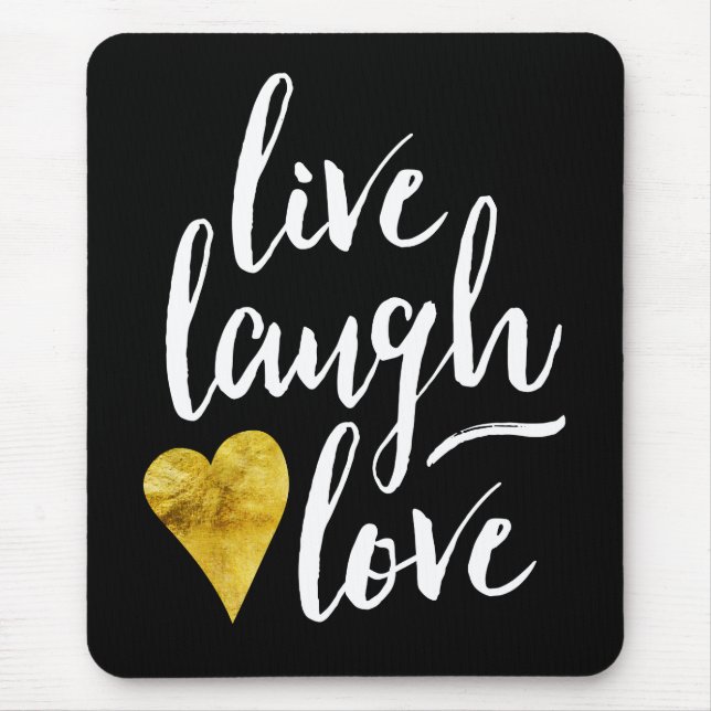 Tapis De Souris Moderne vivent l'amour Mousepad de rire (Devant)