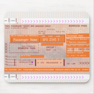 Tapis De Souris Modifier cette carte d'embarquement pour le vol sp
