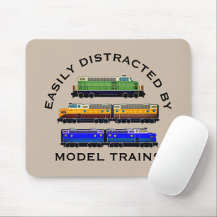 Tapis De Souris Modifier le texte facilement distrait des trains d
