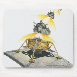 Tapis De Souris Module d'Apollo 11 Eagle décollant de la lune