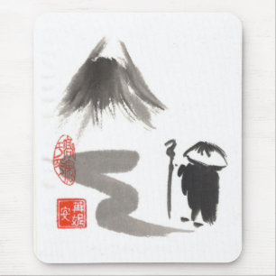 Tapis De Souris Moine de zen sur le voyage